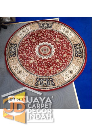 Permadani Kashan Kendra Bulat  ds 211 DZ 2 1 ukuran 160 x 160 cm, 200 x 200 cm